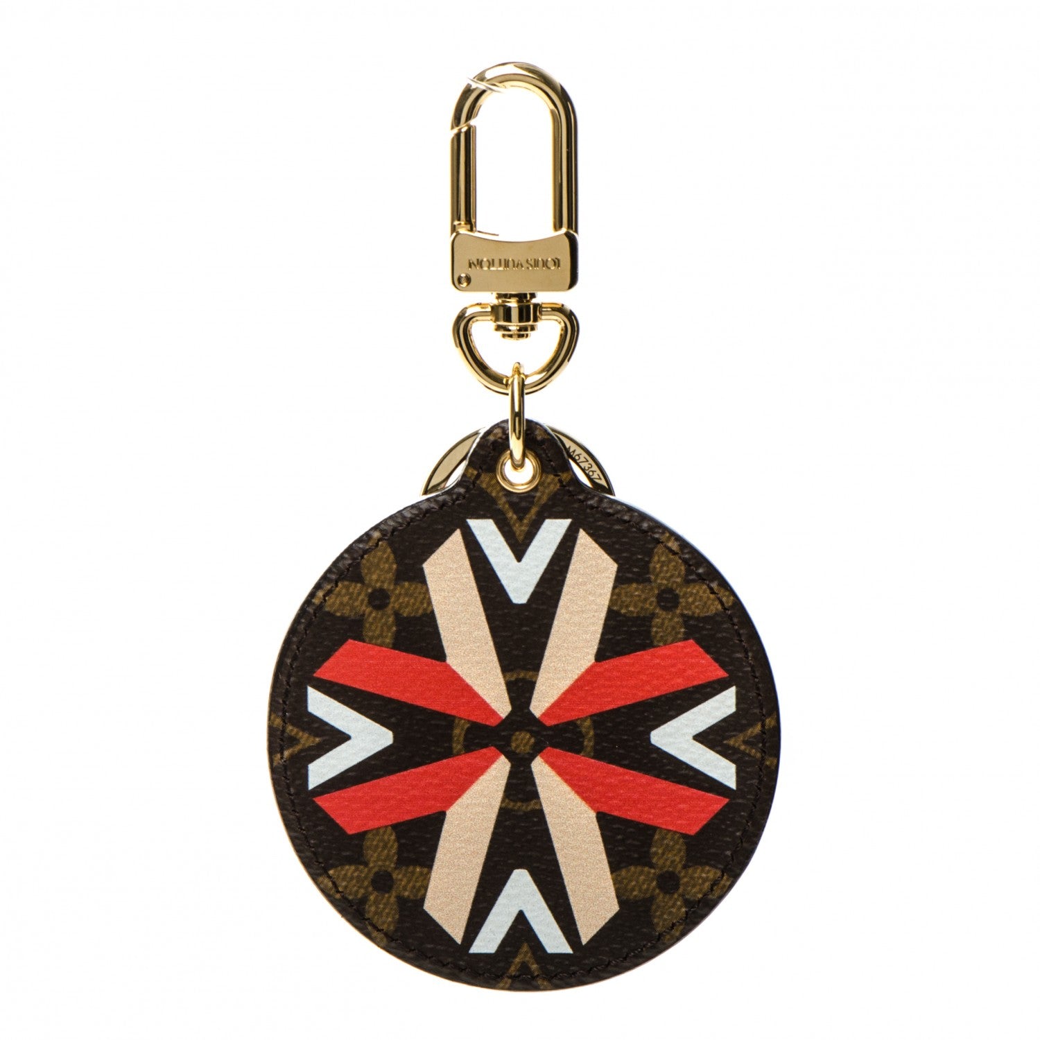 Louis Vuitton Monogram Illustre Multi V Bag Charm Key Ring 1 of 5