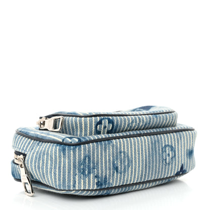 Louis Vuitton Hickory Stripes Denim Monogram Watercolor Outdoor Pouch Blue 4 of 10