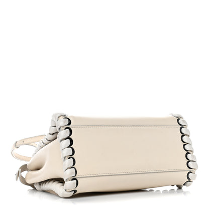 Fendi Nappa Lace Up Mini Peekaboo Iconic Satchel Bianco Carta 3 of 7