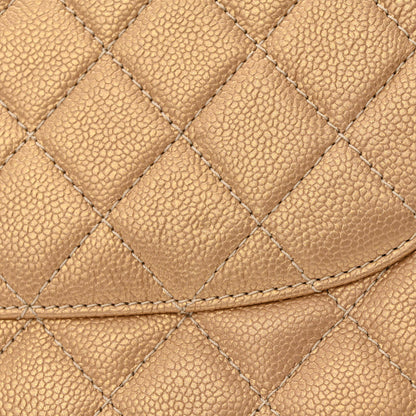 Chanel Pearly Caviar Quilted Jumbo Double Flap Gold 13 of 14
