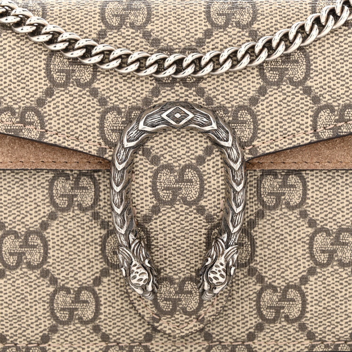 Gucci GG Supreme Monogram Super Mini Dionysus Shoulder Bag Taupe 7 of 10