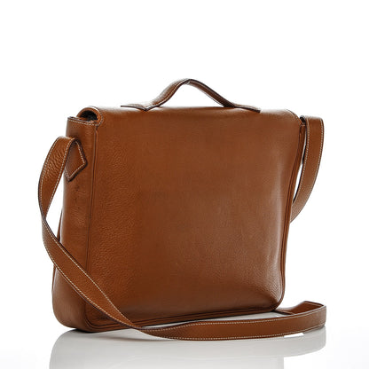 Hermes Togo Victoria II Messenger Gold 3 of 7