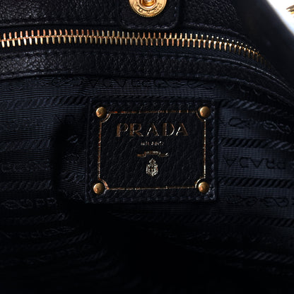 Prada Cervo Deerskin Side Zip Tote Black 6 of 9