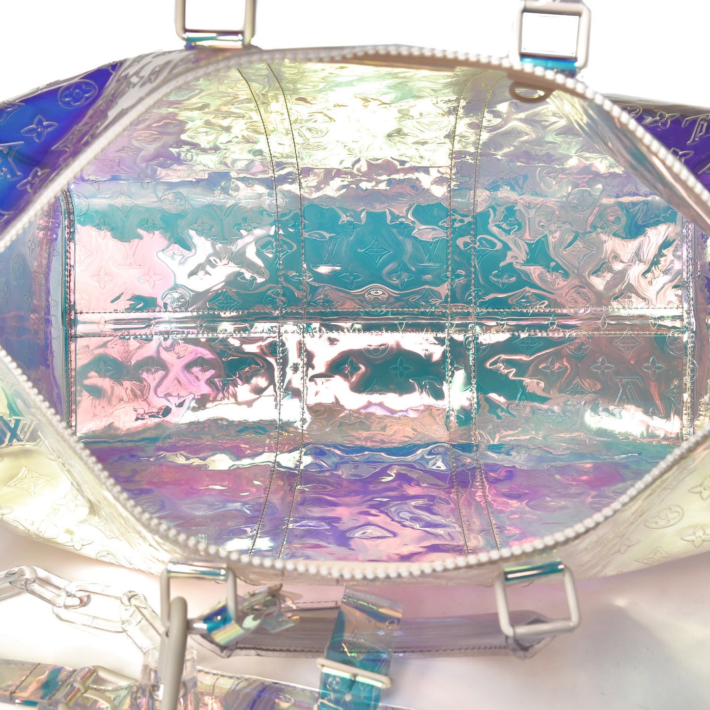 PVC Monogram Keepall Bandouliere 50 Iridescent Prism