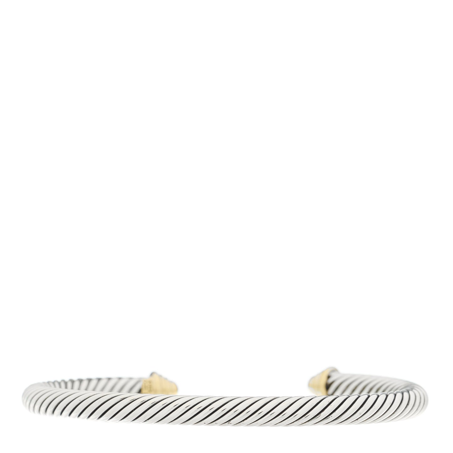 Sterling Silver 14K Yellow Gold 5mm Cable Classics Bracelet