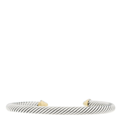 David Yurman Sterling Silver 14K Yellow Gold 5mm Cable Classics Bracelet 2 of 3