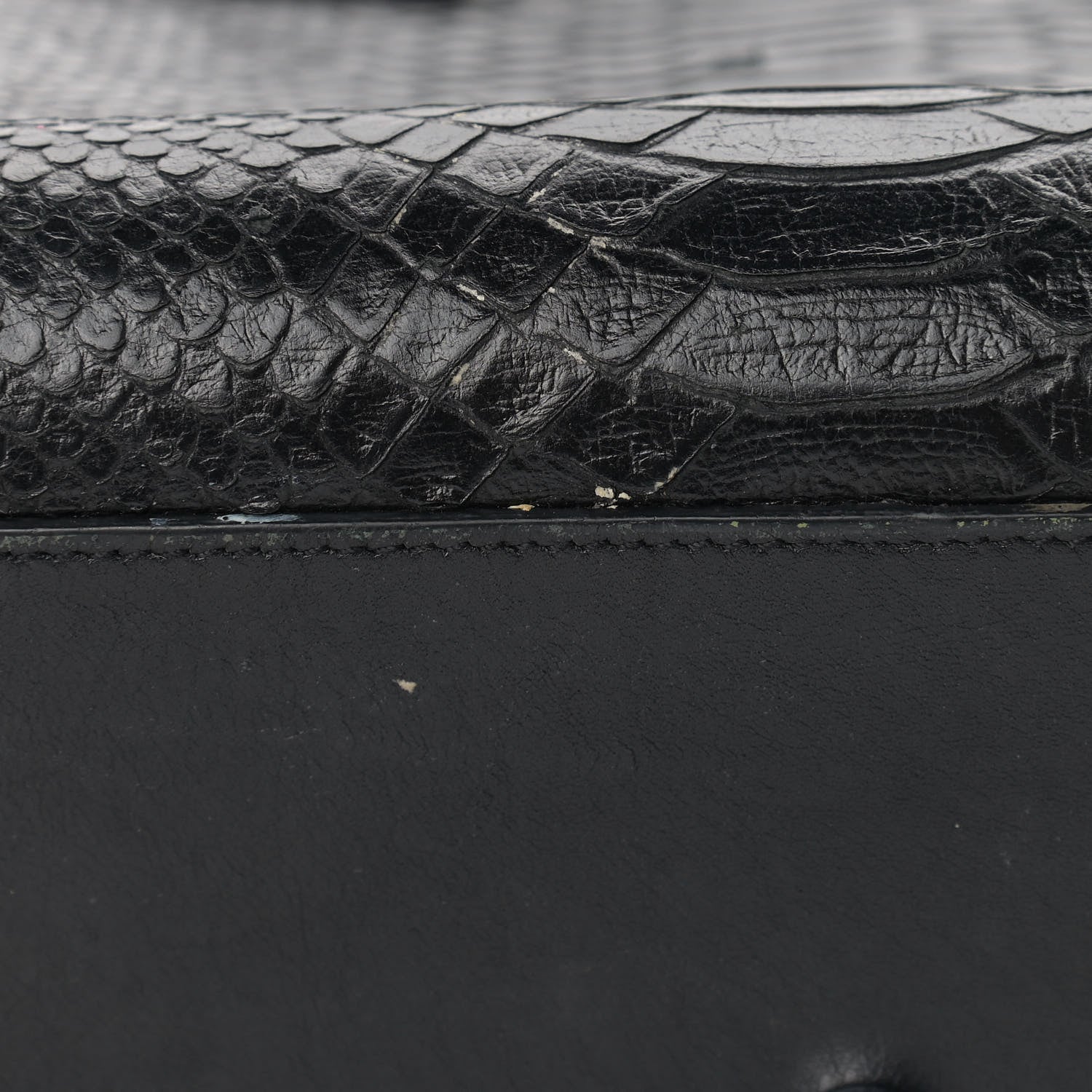 Saint Laurent Python Calfskin Embossed Small Sac de Jour Black 14 of 23