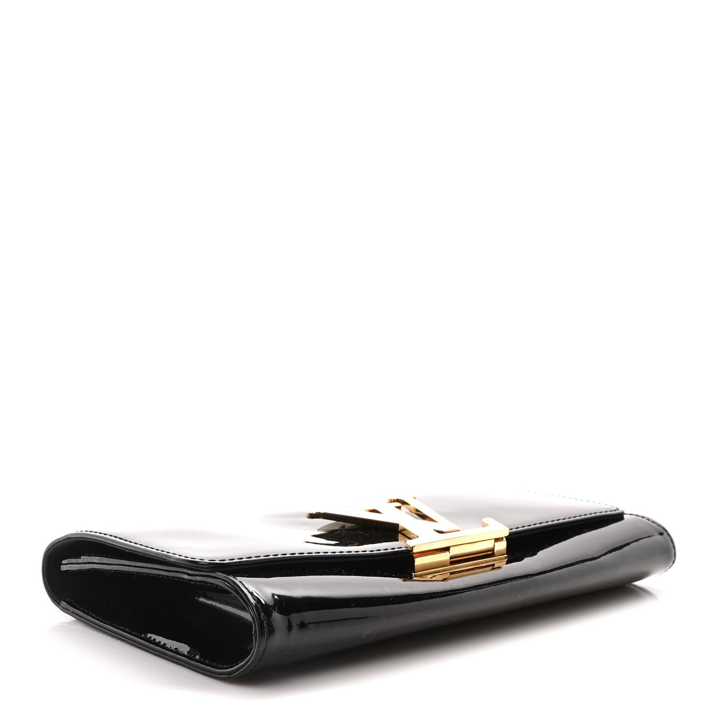 Patent Louise Clutch Black