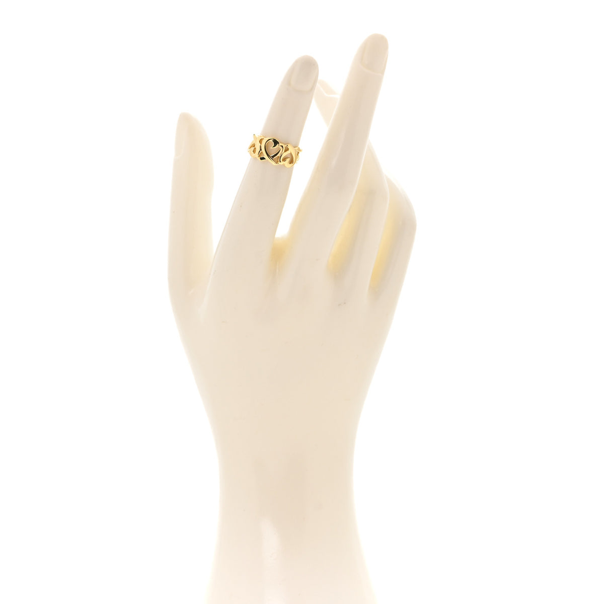 Tiffany 18K Yellow Gold Paloma Picasso Loving Heart Ring 46 3.75 2 of 5