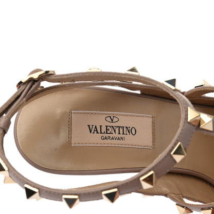 Valentino Garavani Patent Nappa Rockstud Ankle Strap 100mm Pumps 38 Poudre 14 of 19
