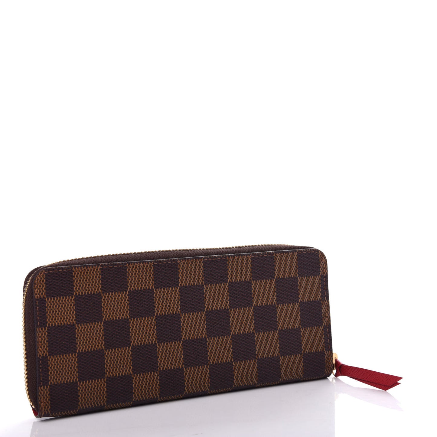 Damier Ebene Clemence Wallet Cherry