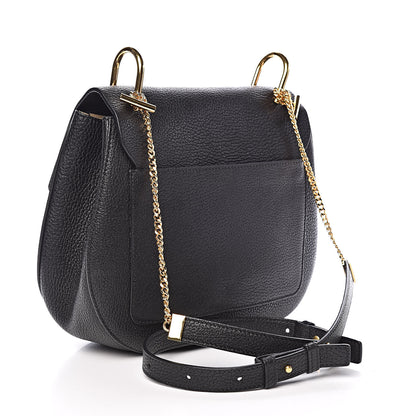 Chloe Grained Lambskin Large Drew Shoulder Bag Black 3 of 9