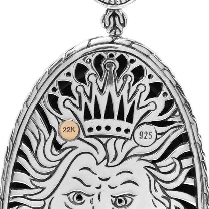 John Hardy Sterling Silver 22K Yellow Gold Palu Oval Pendant 5 of 5