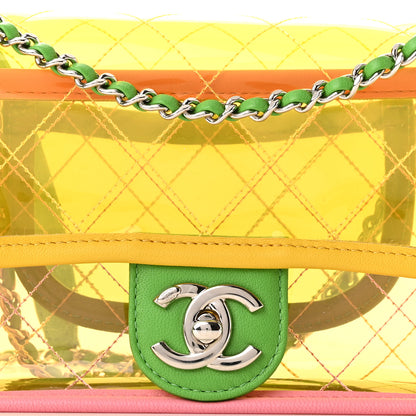 Chanel Lambskin PVC Quilted Mini Coco Splash Flap Yellow Green Pink 8 of 10
