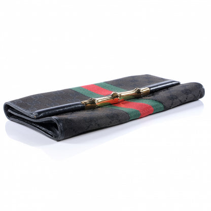 Gucci Monogram Bamboo Web Clutch Black 3 of 7