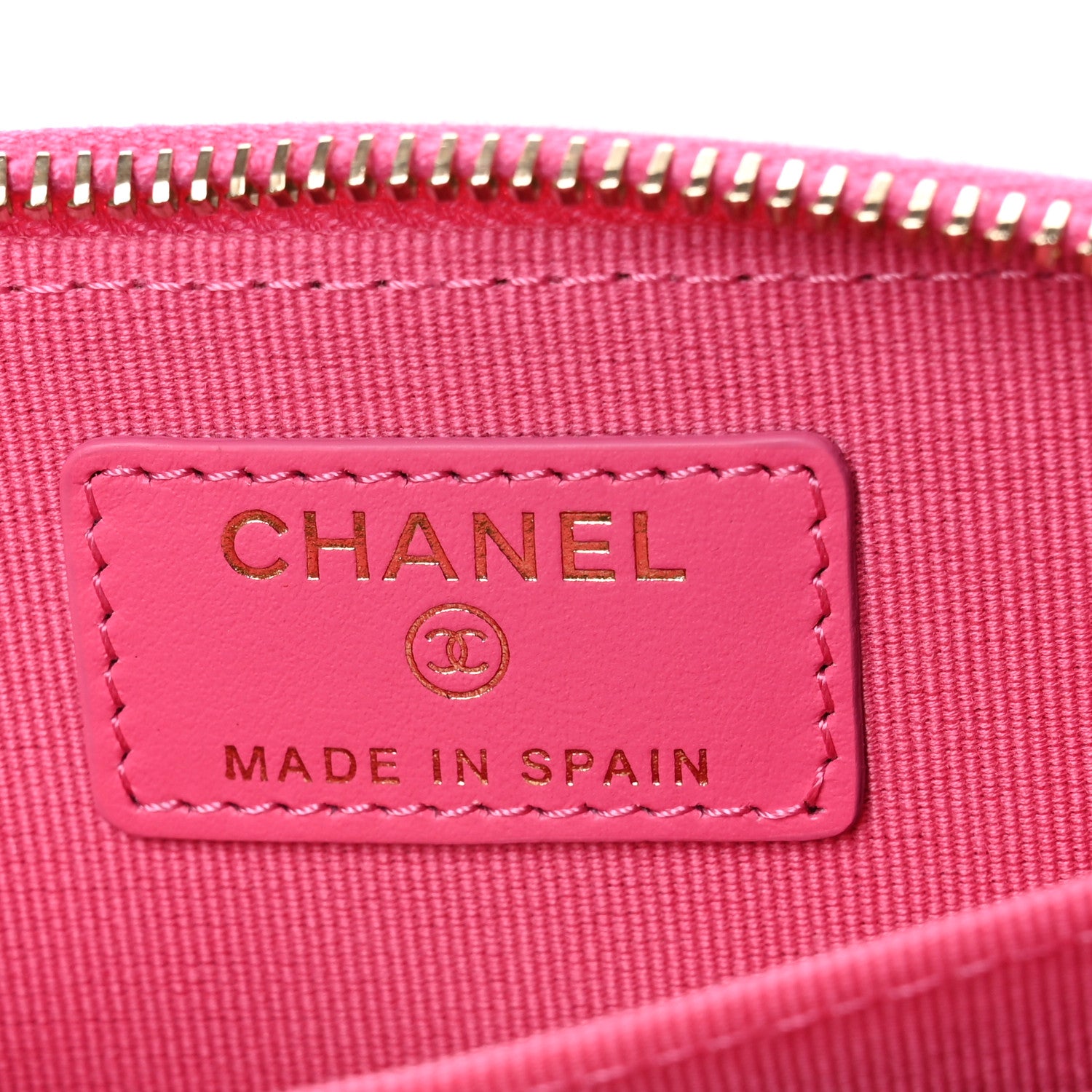 Chanel Caviar Quilted Zip Coin Purse Pink 6 of 8