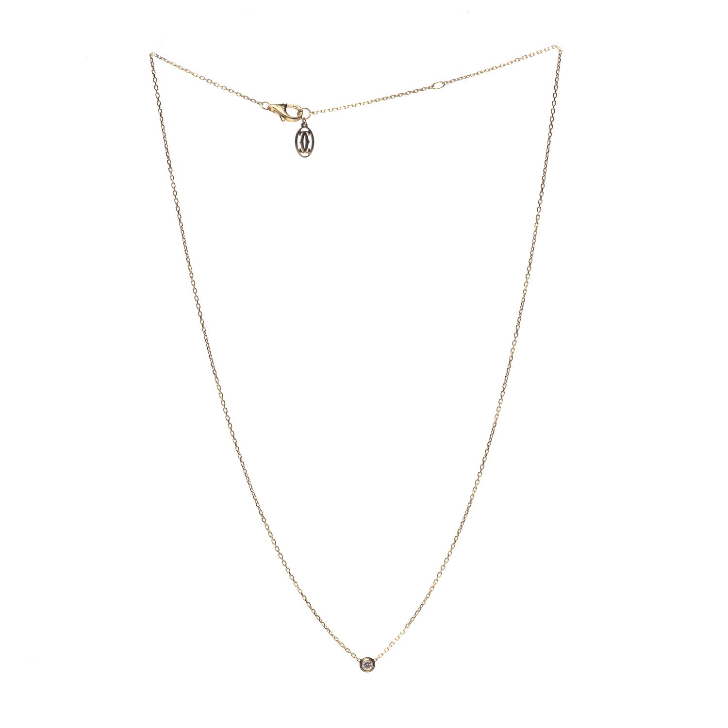 Cartier 18K Yellow Gold Diamond XS D'Amour Pendant Necklace 3 of 5