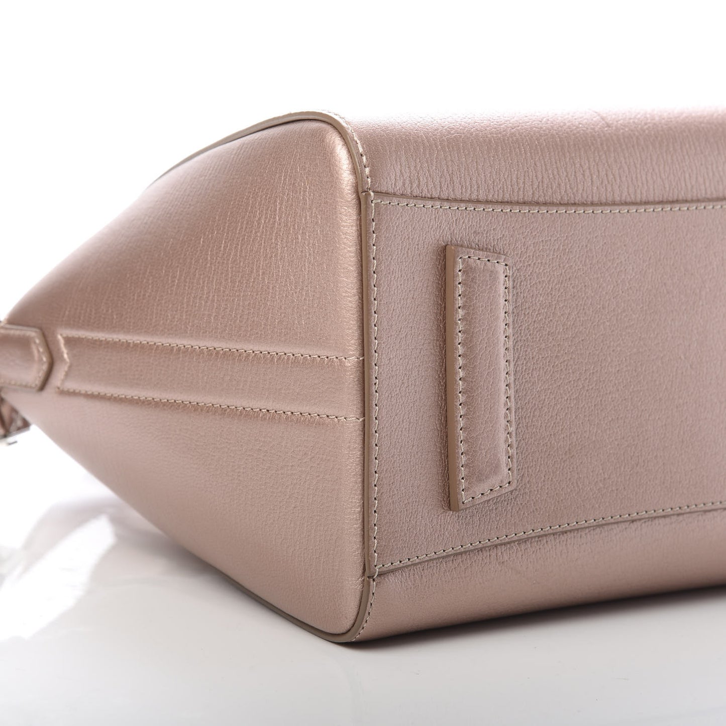 Metallic Sugar Goatskin Small Antigona Light Pink