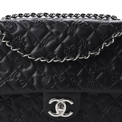 Chanel Calfskin Embossed Large Lucky Symbols Flap Black 10 of 11