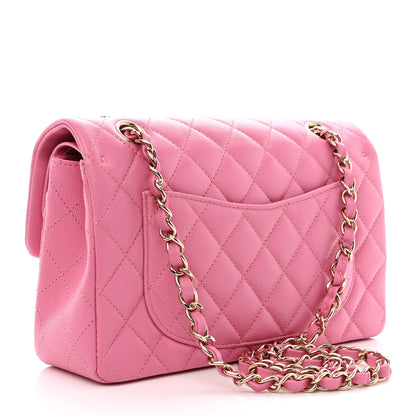 Chanel Caviar Quilted Small Double Flap Pink 3 of 11