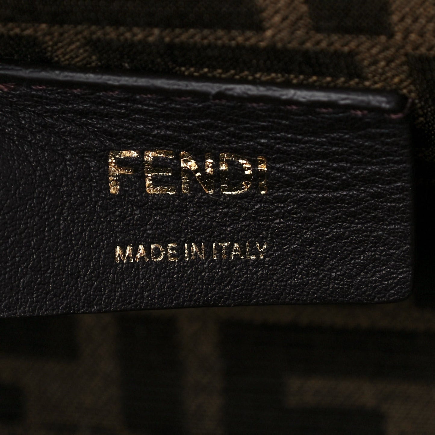 Shiny Nappa Small Fendi First Black