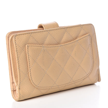 Chanel Caviar Quilted Zipped Pocket Wallet Beige 3 of 21