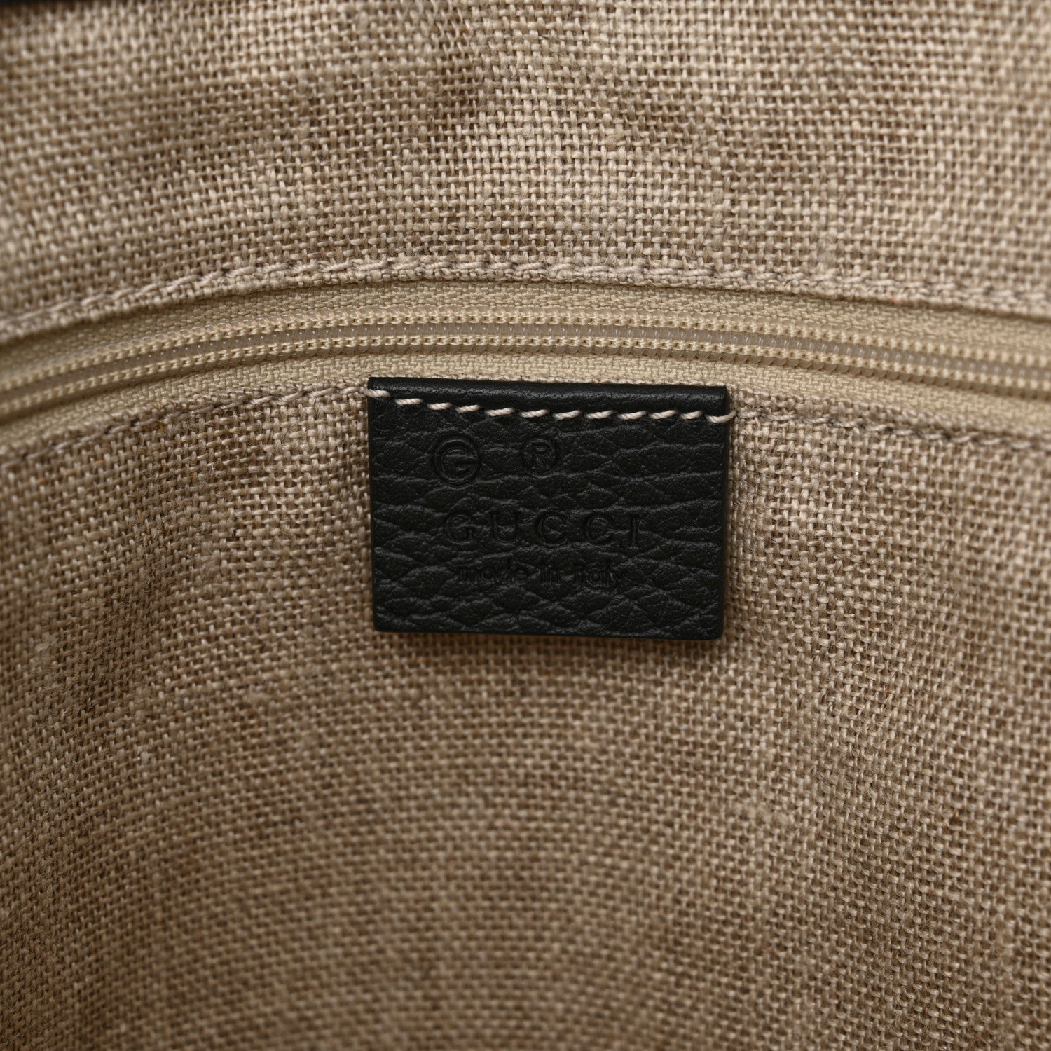 Gucci Dollar Calfskin GG Charm Satchel Black 6 of 11