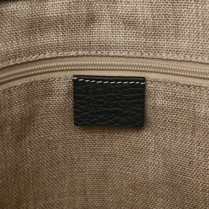 Gucci Dollar Calfskin GG Charm Satchel Black 6 of 11