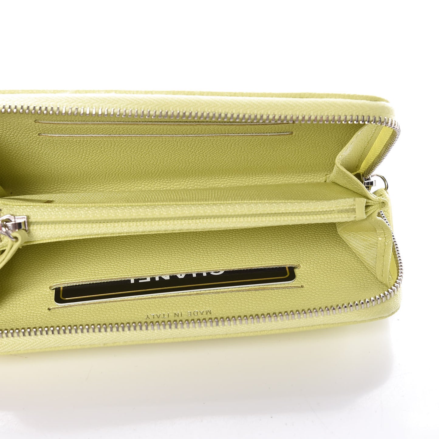 Caviar CC Medium Zip Around Wallet Light Pink Light Green