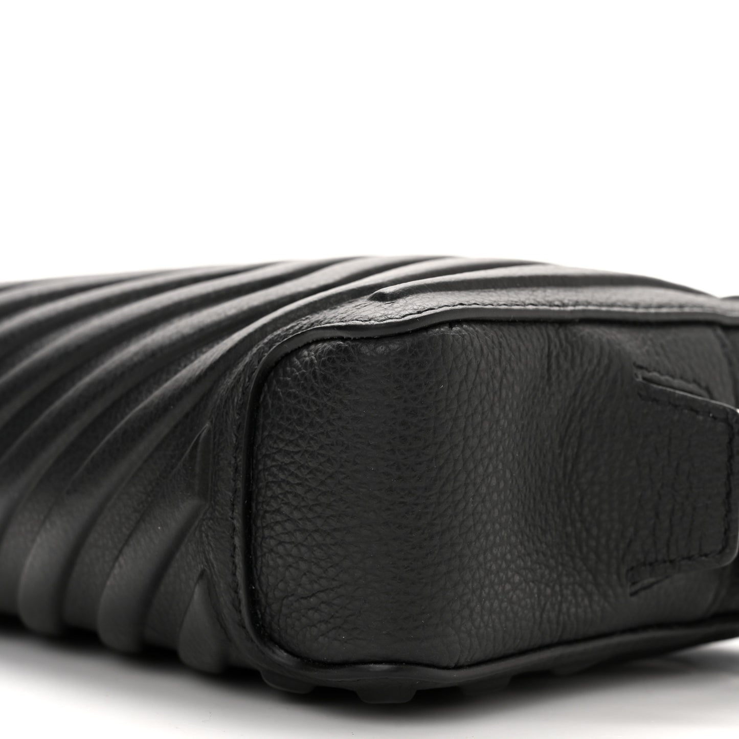 Grained Calfskin Embossed Car Camera Bag Black