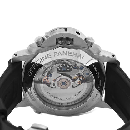 Panerai Stainless Steel Rubber 44mm Luminor Rattrapante 1950 Automatic Watch Black PAM00213 4 of 5