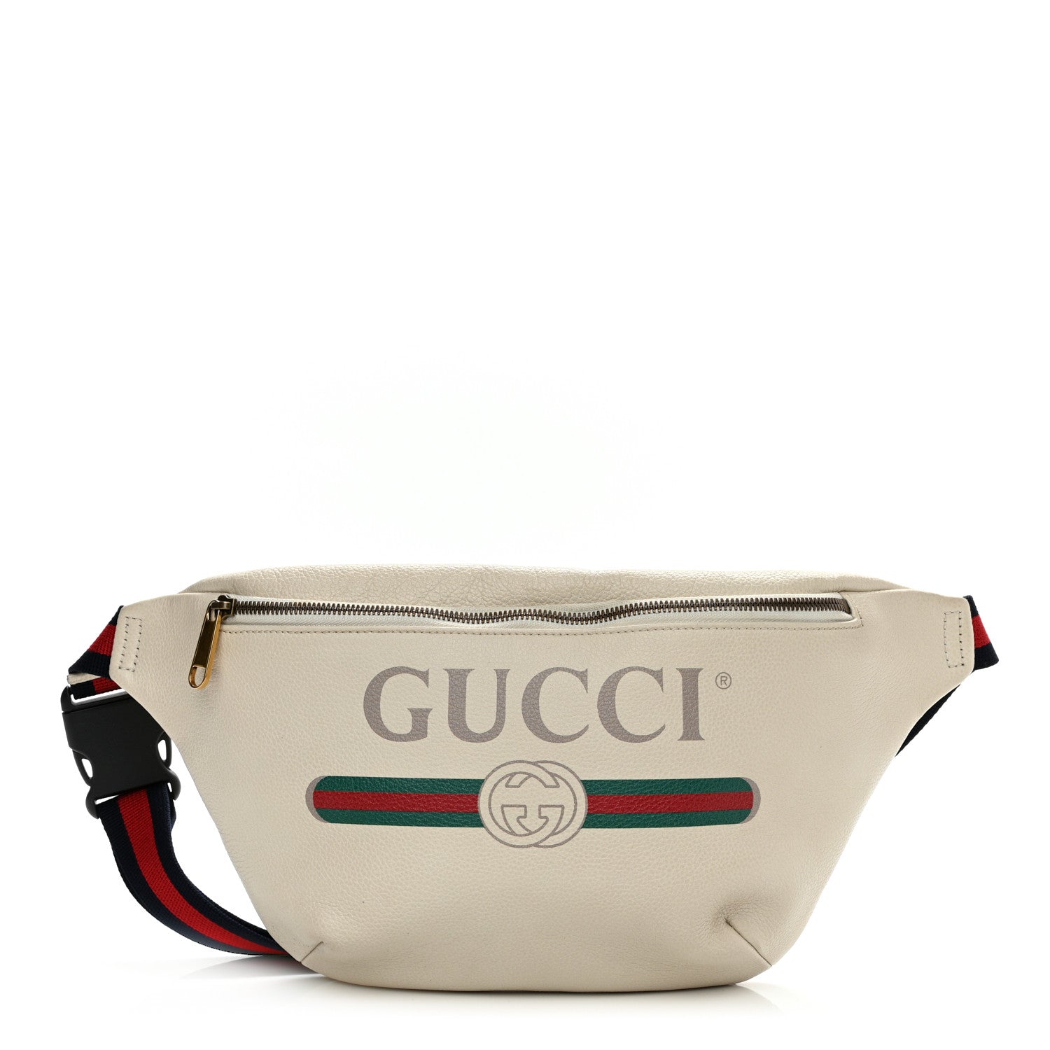 Gucci Grained Calfskin Small Logo Belt Bag White 1 of 12
