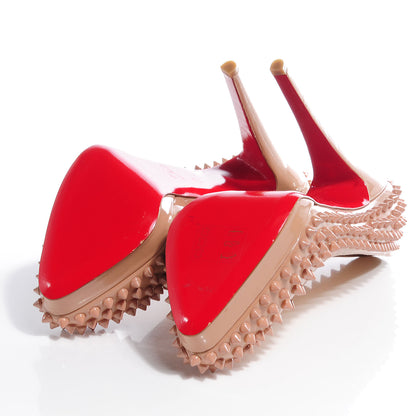 Christian Louboutin Patent Alti Spikes 140 Pumps 38.5 Nude 5 of 6
