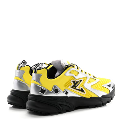Louis Vuitton Metallic Calfskin Mesh Mens LV Runner Tatic Sneakers 8 Yellow 5 of 10