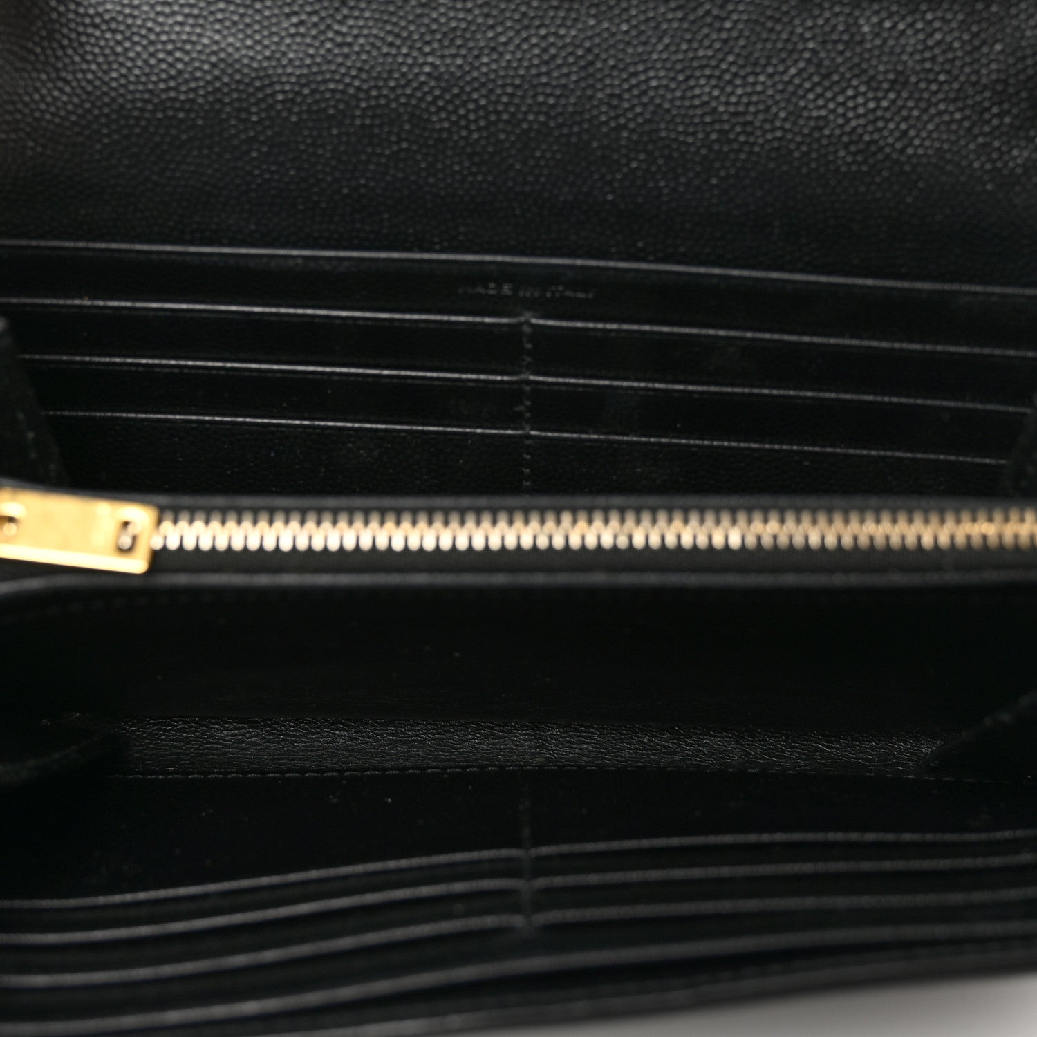 Saint Laurent Grain De Poudre Classic Monogram Cassandre Wallet Black 5 of 11