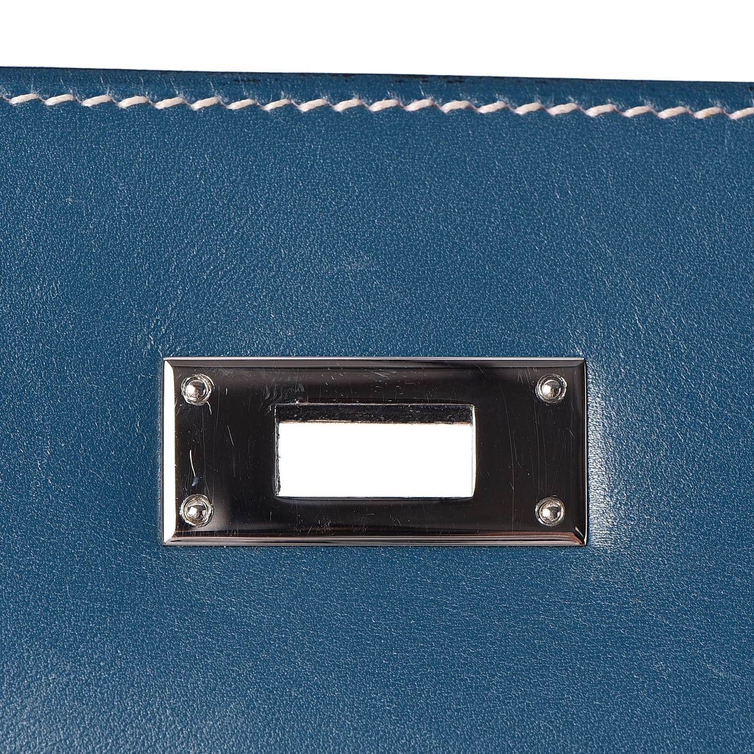 Hermes Tadelakt Kelly Sellier 32 Bleu Thalassa 19 of 33