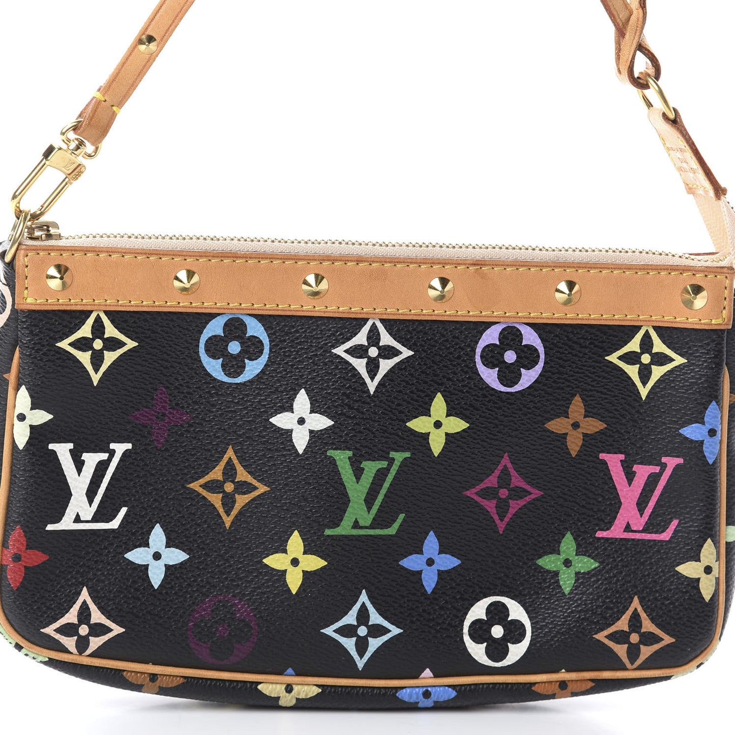 Monogram Multicolor Pochette Accessories Black