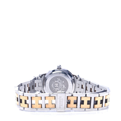 Hermes Stainless Steel 24mm Clipper Quartz Watch Gold 3 of 5