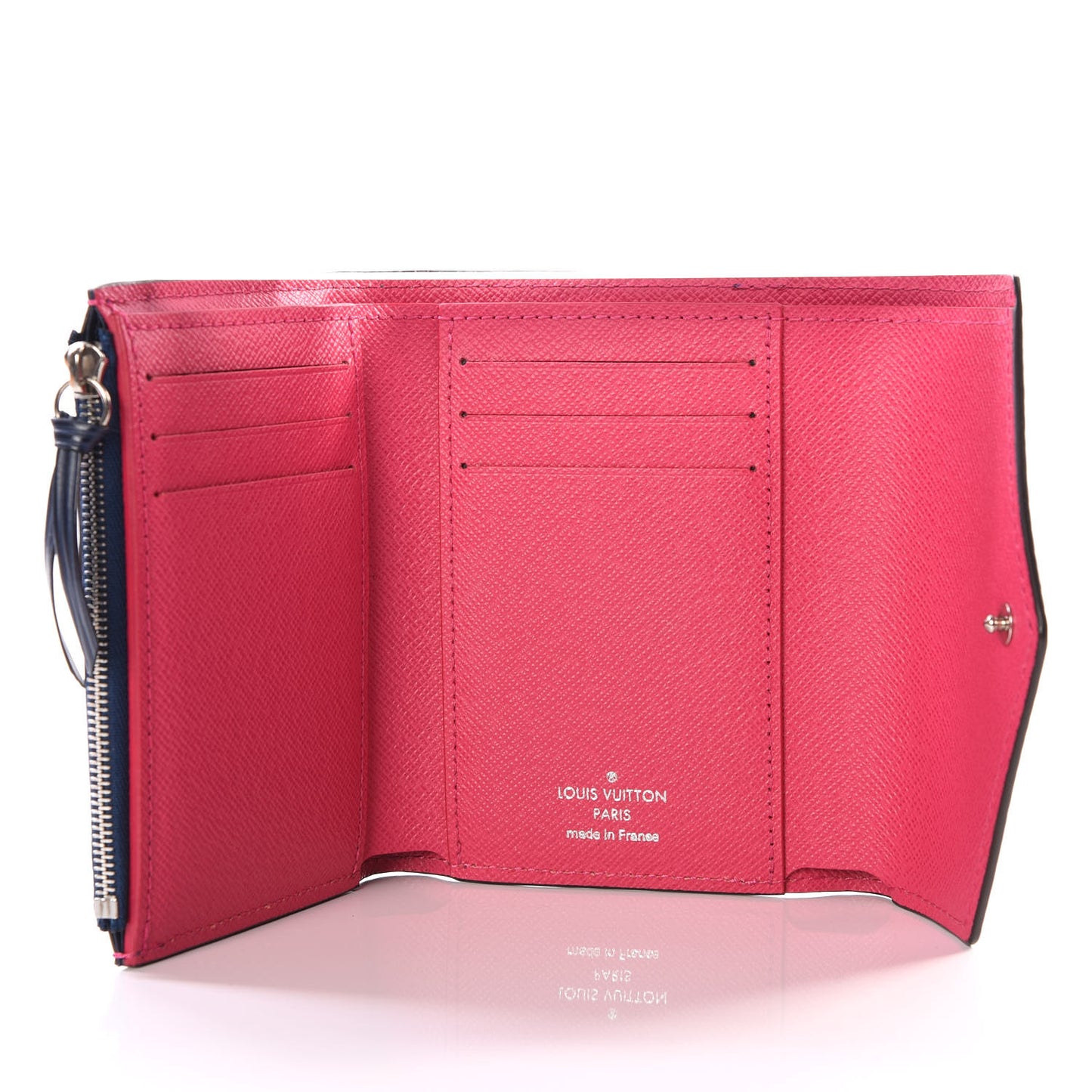 Epi Victorine Wallet Indigo Hot Pink