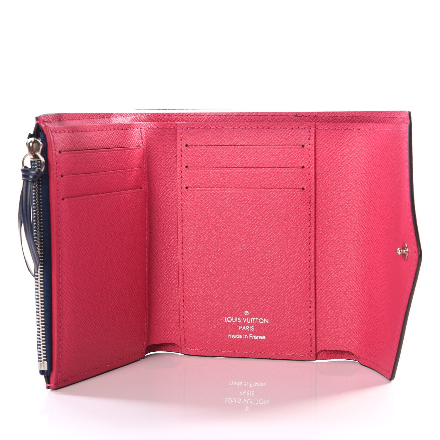 Louis Vuitton Epi Victorine Wallet Indigo Hot Pink 4 of 10