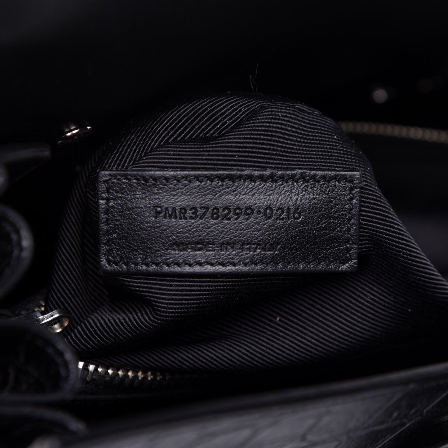 Calfskin Crocodile Embossed Small Sac de Jour Black