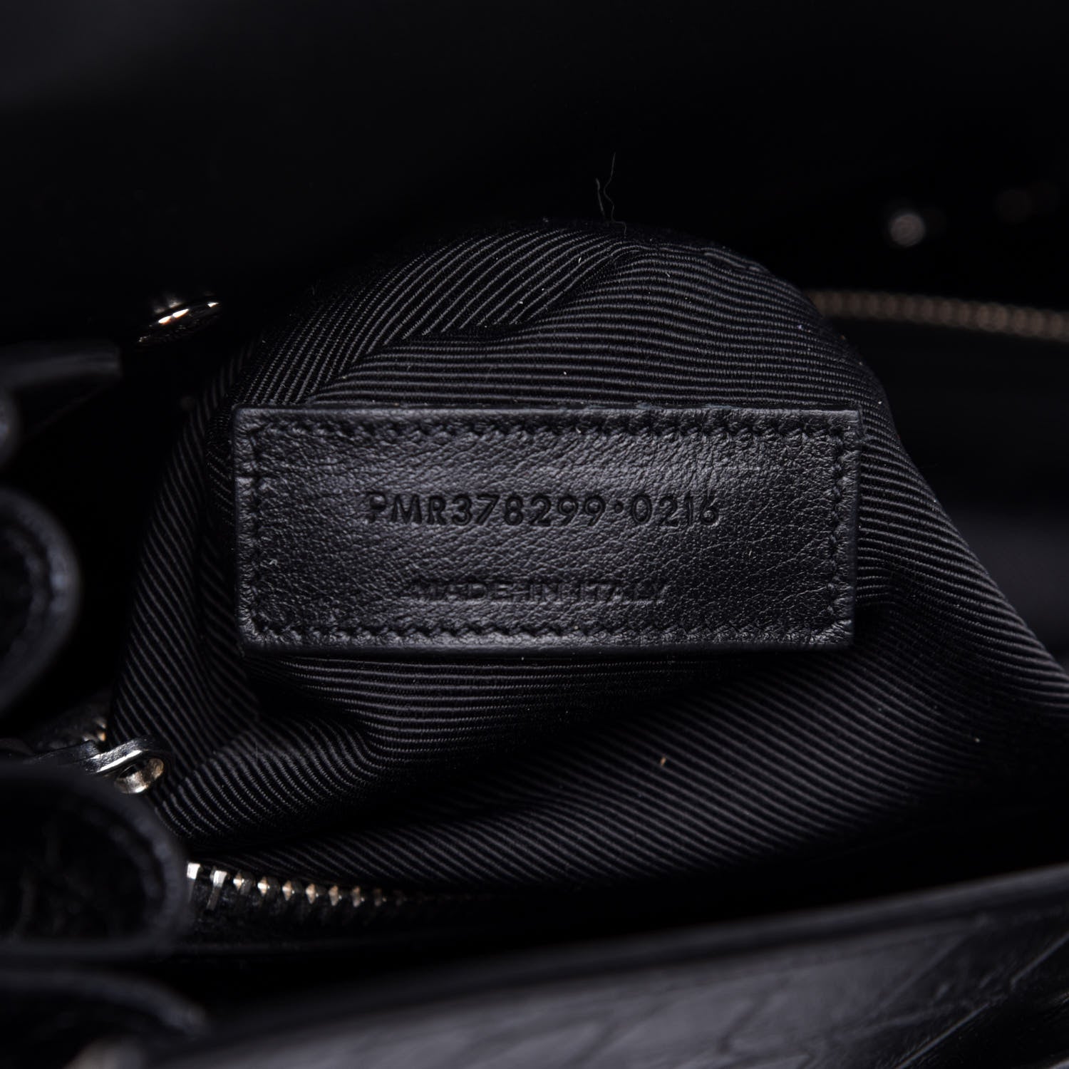 Saint Laurent Calfskin Crocodile Embossed Small Sac de Jour Black 6 of 9