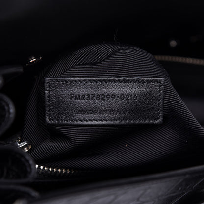Saint Laurent Calfskin Crocodile Embossed Small Sac de Jour Black 6 of 9