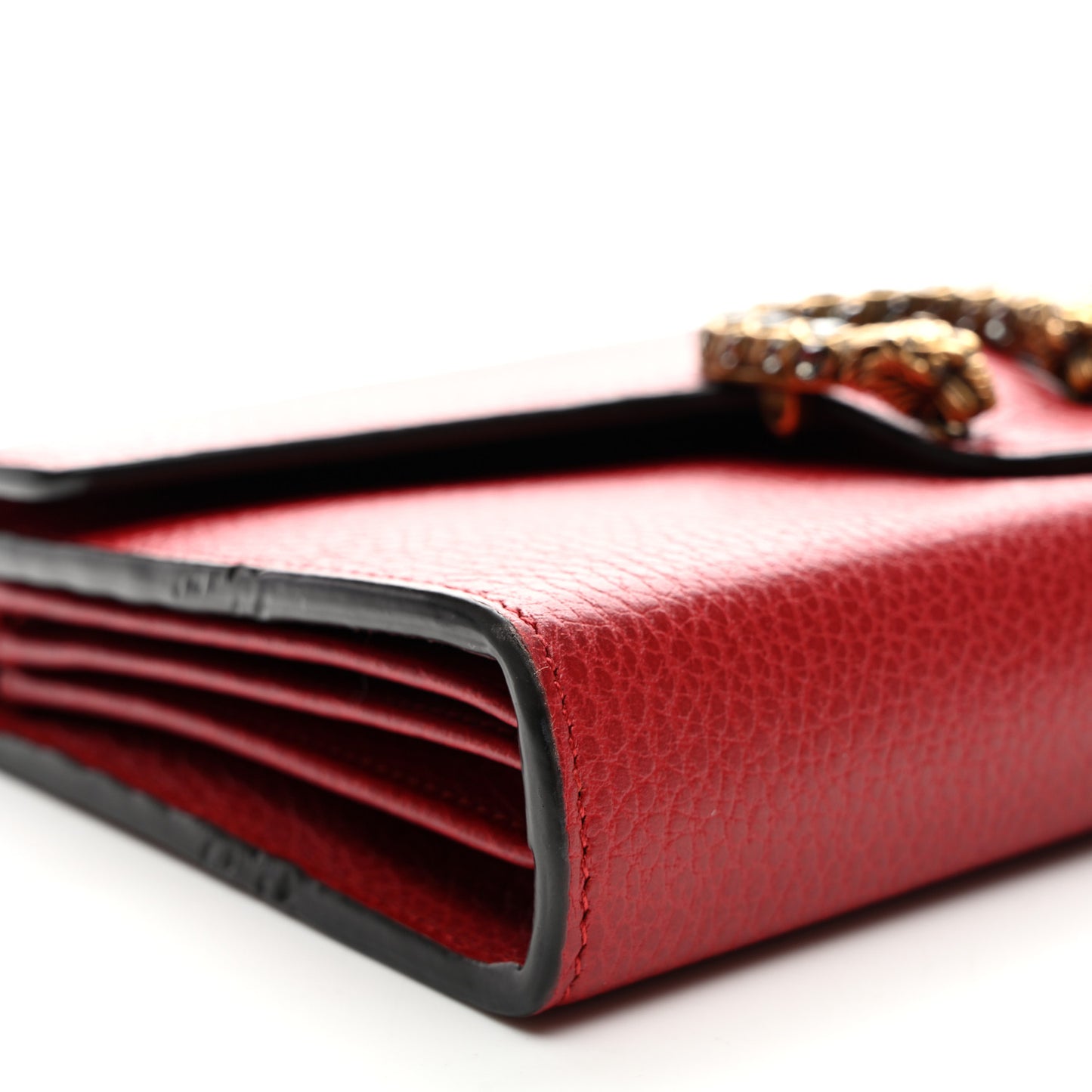 Calfskin Mini Dionysus Chain Wallet Hibiscus Red