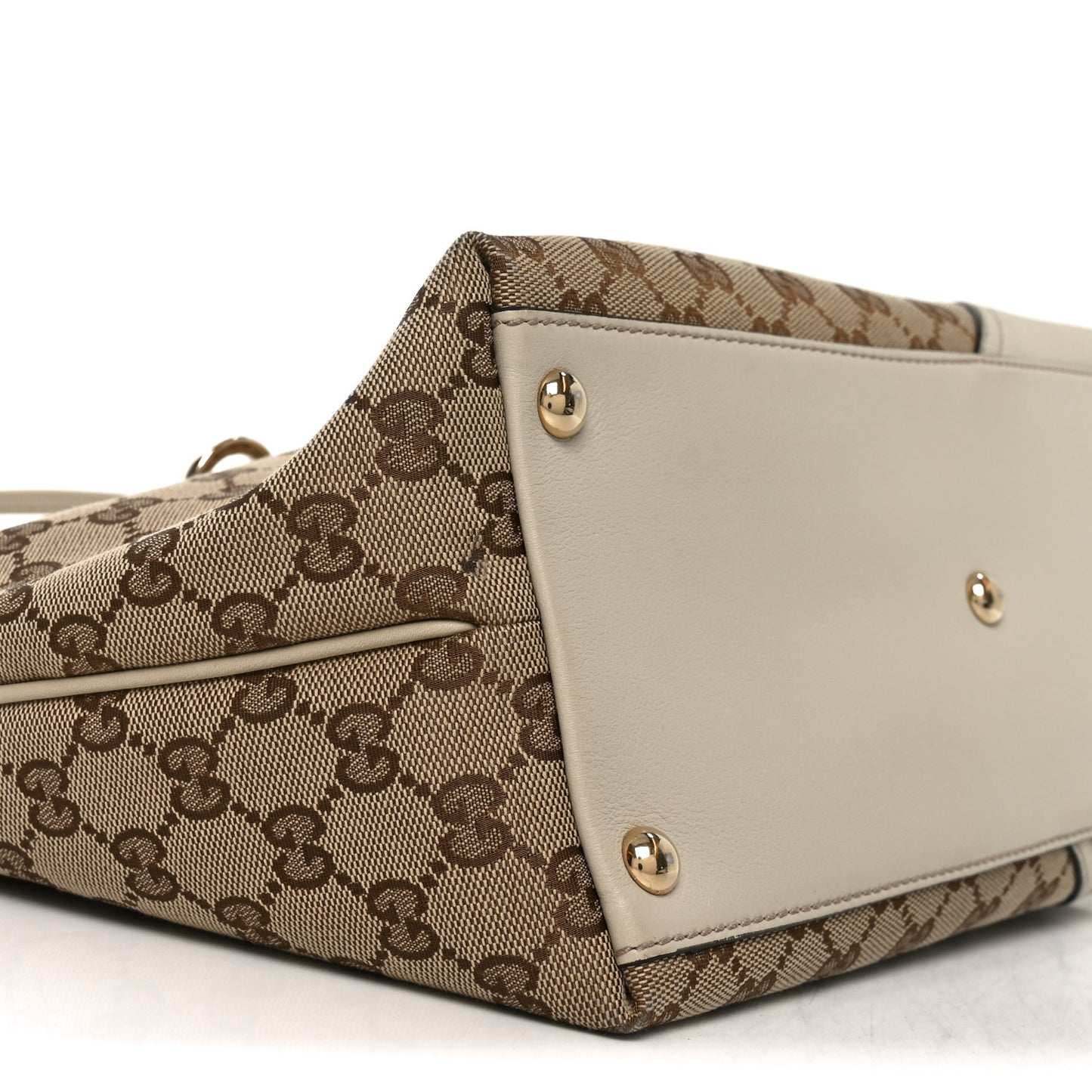 Monogram Medium New Britt Tote Off White