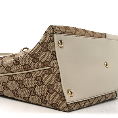 Gucci Monogram Medium New Britt Tote Off White 9 of 10