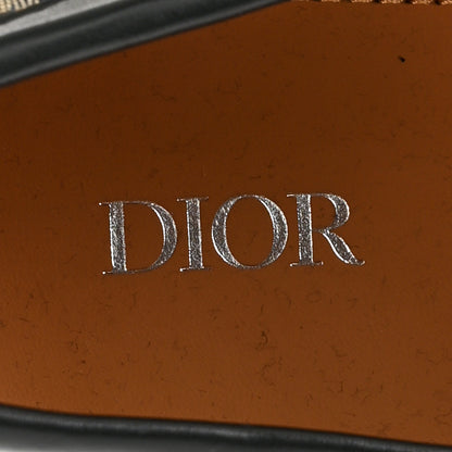 Christian Dior Calfskin Oblique Jacquard Mens Dior Granville Loafers 44 Black Beige 7 of 10