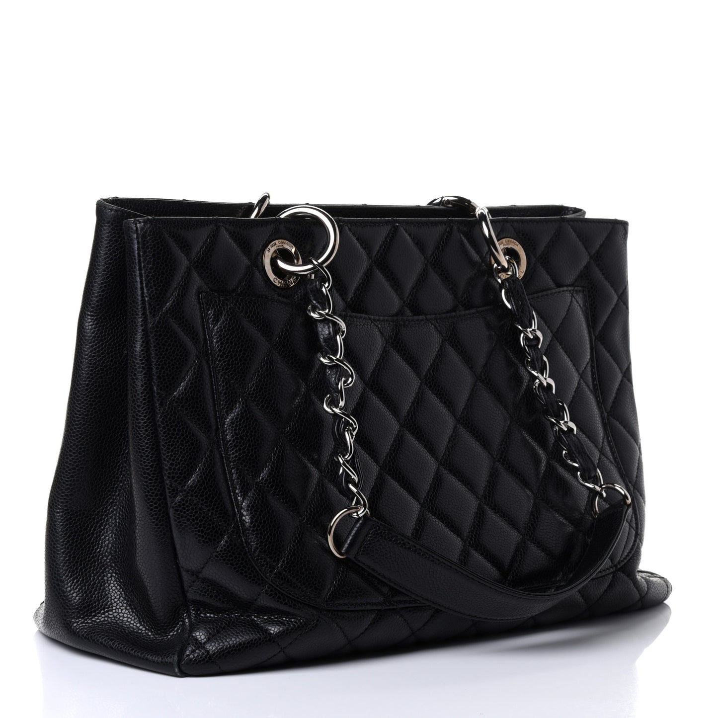 Caviar Quilted Grand Shopping Tote GST Black