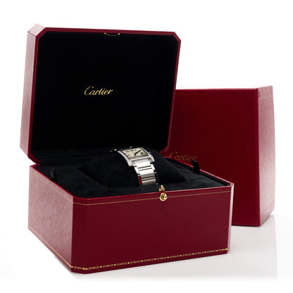 Cartier Stainless Steel Diamond Bezel 25mm Tank Francaise Quartz Watch 5 of 5