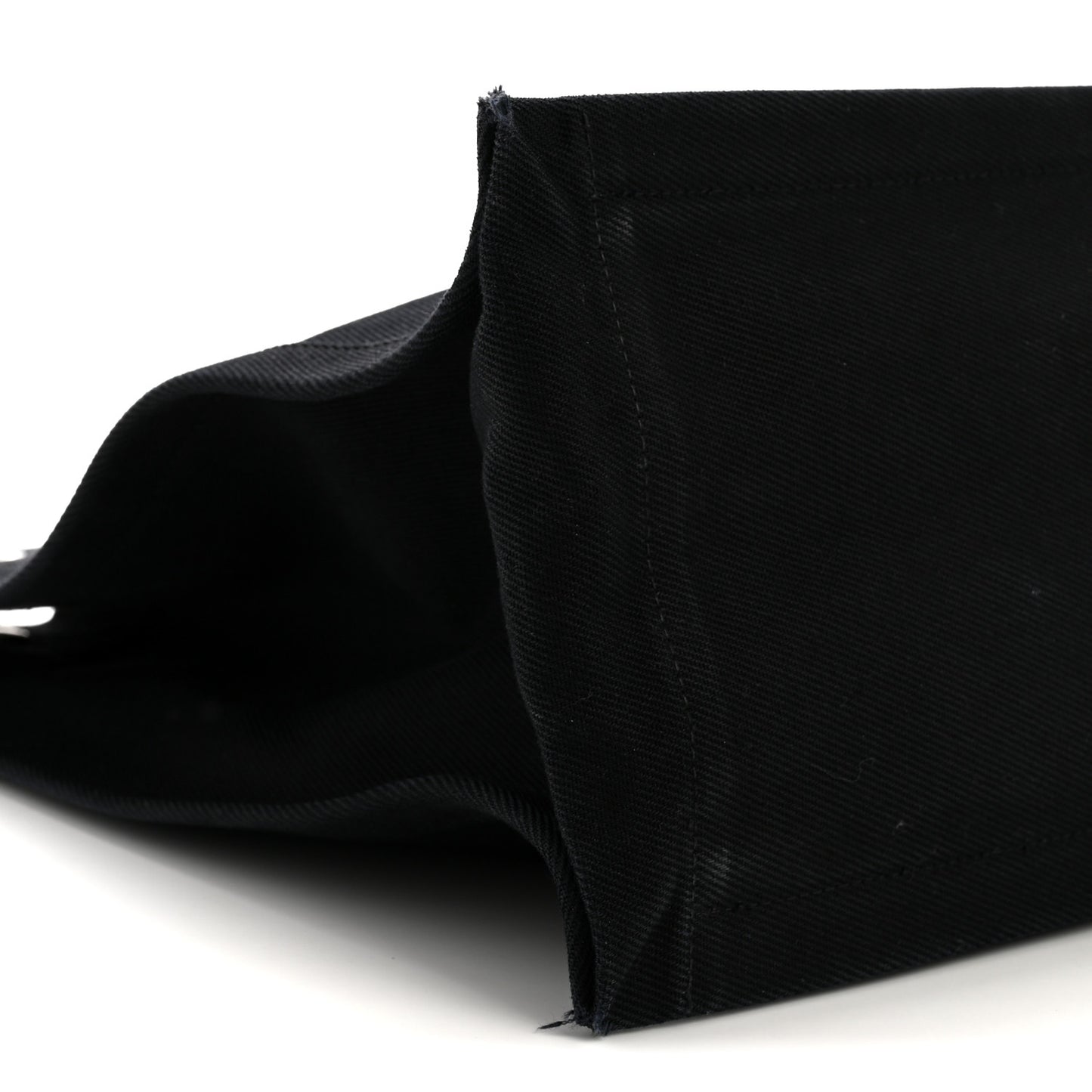 Linen Calfskin Rive Gauche Tote Black
